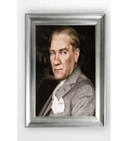 Gümüş Çerçeveli Atatürk Tablo a247