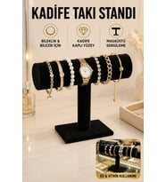 Kadife Bileklik ve Saat Standı, Masaüstü Takı Organizeri ve Sergileme Askısı