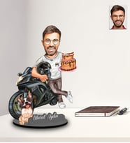 Kişiye Özel Erkek Karikatürlü İki Katmanlı Ahşap Biblo Bay-30