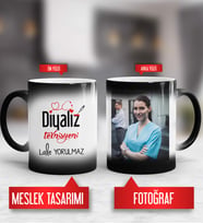 Diyaliz Teknisyenine Hediye Diyaliz Teknisyeni Kupa Bardak Sihirli Fotoğraflı