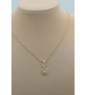 STİL İNCİSİ/ XUPING JEWELRY BAGET ZİRKON TAŞLI KOLYE (Altın)