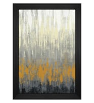 Soyut Şekiller Motifli Kanvas Tablo 80 x 110 cm Siyah Çerçeve
