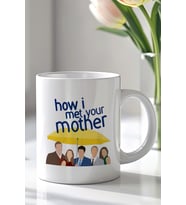 How I Met Your Mother Tasarımlı 330ml Baskılı Beyaz Seramik Kupa Bardak