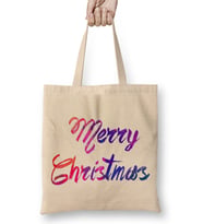 Yılbaşı Yeni Yıl Konseptli Merry Christmas 08 Bez Çanta Uzun Saplı