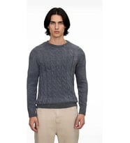 Erkek Casual Saç Örgü Desenli Slim Fit Triko Kazak Kışın Günlük Kombinler İçin İdeal Model