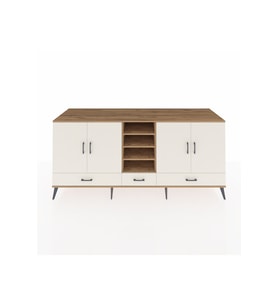 Kronos Konsol 8 Raflı 3 Çekmeceli 4 Kapaklı 220x59x99 Çam-Aytaşı/Aytaşı