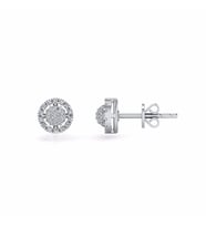 0,18 Karat Pırlantalı Küpe (Altın-Beyaz)