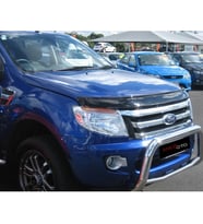Ford Ranger 2011 - 2015 Ön Kaput Koruyucu Rüzgarlığı Piano Black 3.2 mm Kalın Plastik