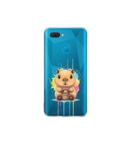 Oppo A12 ile Uyumlu Splash Kapibara Tasarımlı Şeffaf Silikon Kılıf
