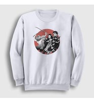 Presmono Unisex Beyaz Team Anime Demon Slayer Kimetsu No Yaiba Sweatshirt 309081tt