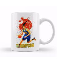 Klay Thompson Klay Thompson Vintage Art  Legend Basketball Gift Vintage Retro Style Kupa Bardak Porselen
