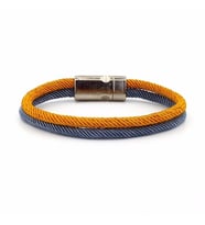GRİ HARDAL İKİ SIRA METAL MIKNATISLI ERKEK BİLEKLİK M014R