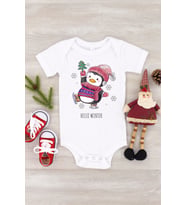 Tatlı Penguen Kısa Kol Çıtçıtlı Body
