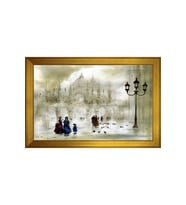 Manzara Temalı Kanvas Tablo 50 x 70 cm Gold Çerçeve