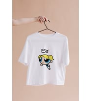 Power Puff Girls Bubbles Tasarımlı Tişört Kişiye Özel ( Unisex - Büyük - Çocuk )