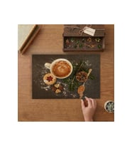 Sıcak Çikolata Kakao Kurabiye Noel Tasarımı 240 parça Ahşap Puzzle Ahşap Kutuda MP04222