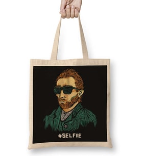 Van Gogh Master Of The Selfie Bez Çanta Uzun Saplı
