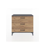 Arges Şifonyer 3 Çekmeceli 88x30x80 Antrasit-Çam