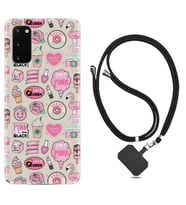 Samsung A02S A03S A10 A12 A13 A21S A22 Kılıf Boyun Askılı Silikon Donut Flamingo 1415