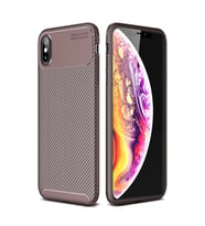 Xs Max Kılıf Auto Focus Karbon Kapak - Kahverengi