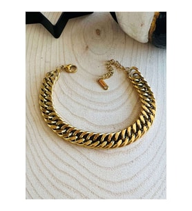 GOLD RENK ZİNCİR ÇELİK BİLEKLİK ACR4961