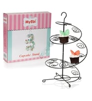 Metal Cupcake Standı Siyah / 15'Li Kek Standı