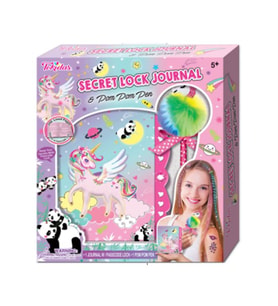Tokidas Secret Kilit Günlük-Pom Pom Kalem Seti T108UF