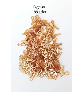 Oya Abiye Bileklik Kolye Pleksi Metalik Plastik Pul Altın Renk 8 gram 155 adet - BNC482
