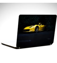 Sarı Ferrari Laptop Sticker 15.6 inch (38X27CM)