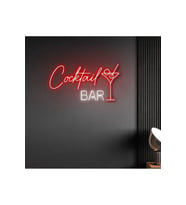 Cocktail BAR Yazılı ve Şekilli Neon Tabela