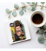 Kişiye Özel Egzotik Kral Karikatürlü Bardak Altlığı