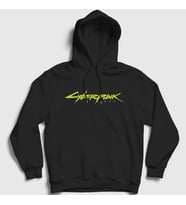 Presmono Unisex Siyah Logo Oyun Cyberpunk 2077 Kapüşonlu Sweatshirt 491517tt
