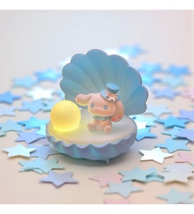 Sanrio Pilli Dekoratif İstiridye Mavi Çocuk Odası Cinamoroll  Gece Lambası Işığı Süsü Eşyası Objesi (Bebe Mavisi)