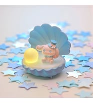 Sanrio Pilli Dekoratif İstiridye Mavi Çocuk Odası Cinamoroll  Gece Lambası Işığı Süsü Eşyası Objesi (Bebe Mavisi)
