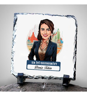 Kişiye Özel Hediye Karikatürlü En Güzel Ekonomist Dekoratif Taş