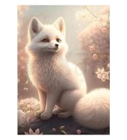 Beyaz Tilki 30x40 PixArt Sanat Elmas Mozaik Tablo Diamond Türkiye - EGC-288