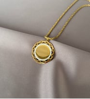 Çerçeveli Aynalı Kolye (Altın)