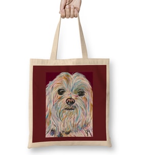 Maltese Dog Bez Çanta Uzun Saplı