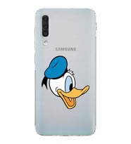 Samsung Galaxy A50s  Kamera Korumalı  Kapak Donald Duck Tasarımlı  Şeffaf Kılıf