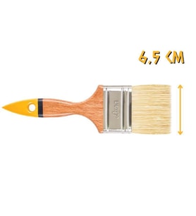 İzmir Fırça Luna Ahşap Saplı Kestirme Boya Fırçası No: 3 - 6.5 cm.