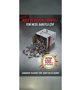 Mekanik Barutlu Çivi Çakma Tabancası Çivisi 100 Adet