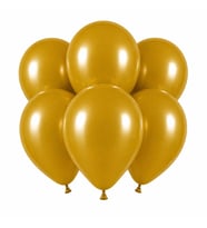 Altın Renk Lateks Pastel Balon (30 cm) - 6 Adet