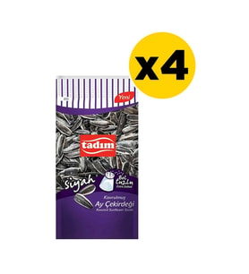 Tadım Ayçekirdeği 180 Gr Bol Tuzlu Kavrulmuş Siyah X 4 Adet