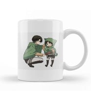 Attack On Titan Chibi Levi X Eren Kupa Bardak Porselen
