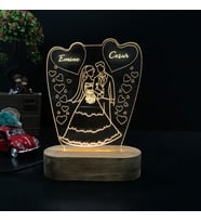 Gelin Damat 3D Led Tasarım Gece Lambası