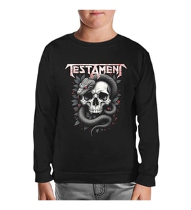 Testament - Yılan Siyah Çocuk Sweatshirt