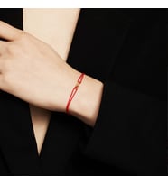 Alberaccessories, 925 Ayar Gümüş, Zincir Düğüm, Aşk Düğümü, Kırmızı Şans Bileklik,