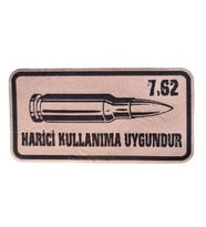 7,62 Harici Kullanıma Uygundur Deri PEÇ  -Arma - Leather Patch (Bej)