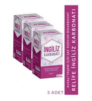 3 Adet Saf İngiliz Karbonatı 125 Gr Sodyum Bikarbonat Alkali Yaşam