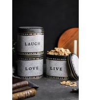 Oval Metal Saklama Kabı 3lü Set
